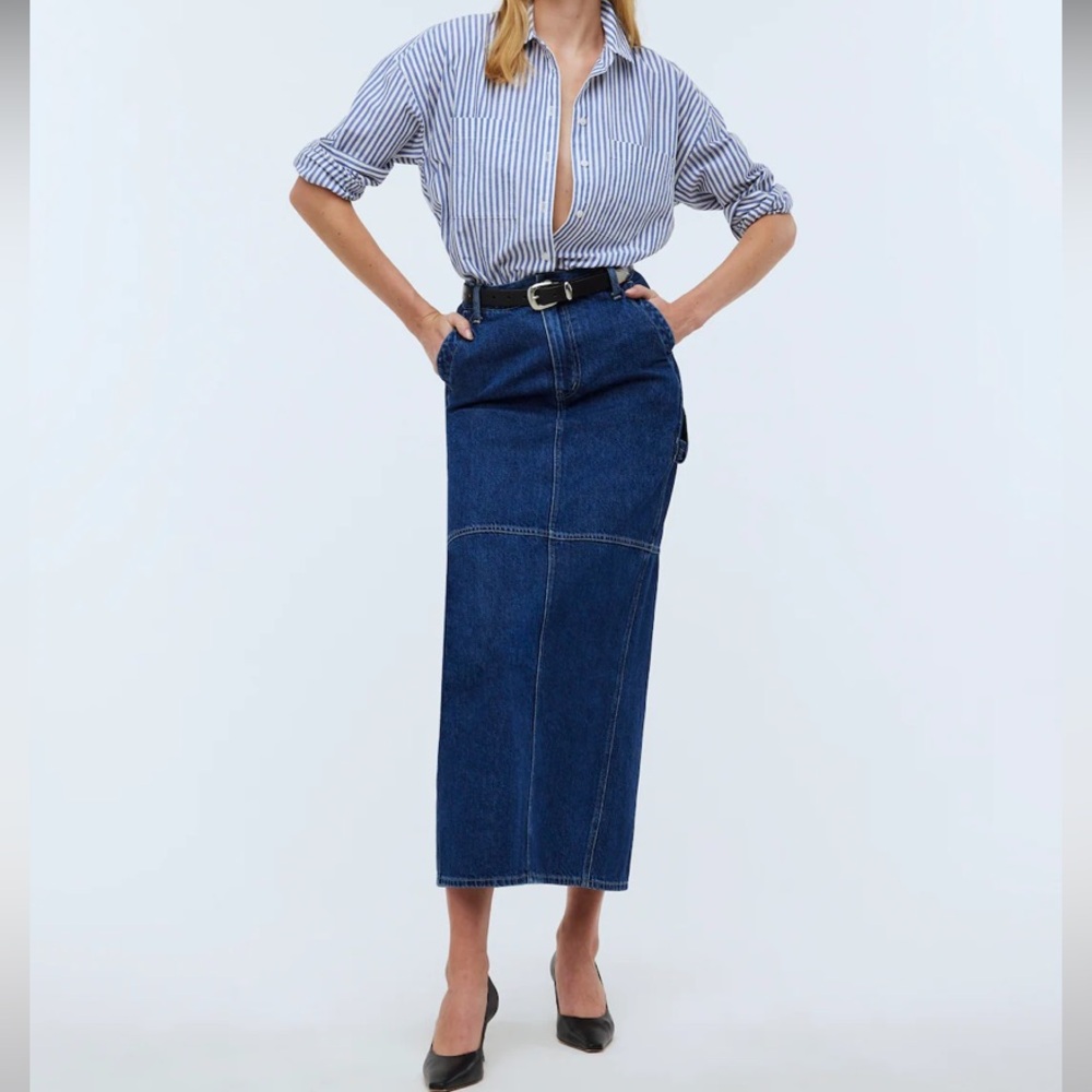 Denim Midi Skirt